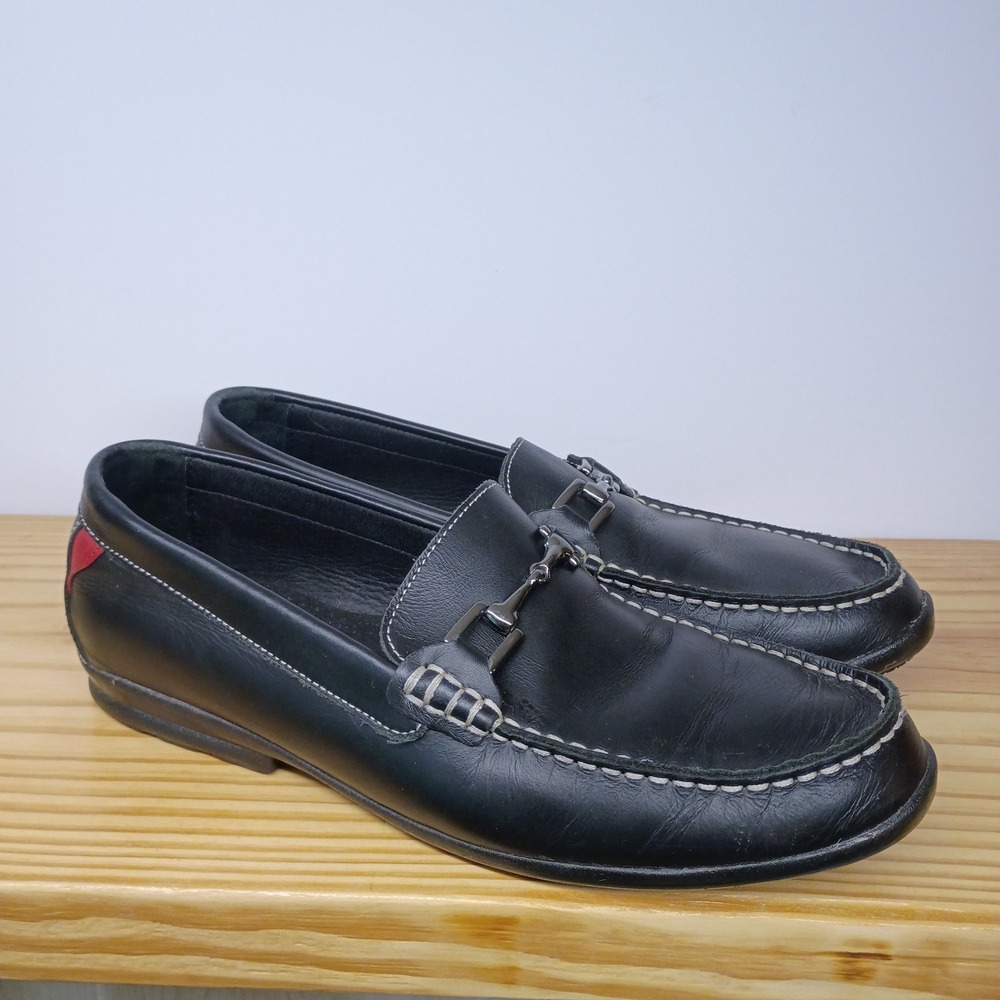 FootJoy Club Casual Black Leather Slip On Moc Shoes Driving Loafer Golf Sz 10 M